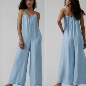 NWT Athleta Calm Cool Romper Women’s Lightweight Breathable Wide Leg Jumpsuit S